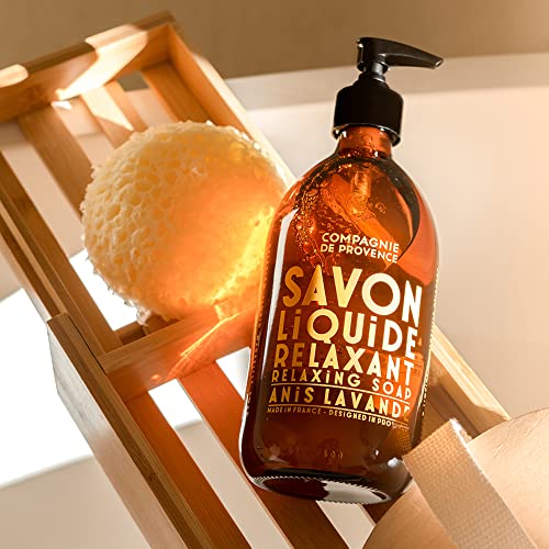 Compagnie de Provence Savon de Marseille Extra Pure Liquid Soap - Anise Lavender - Bulk 67.6 Fl Oz Plastic Bottle Refill