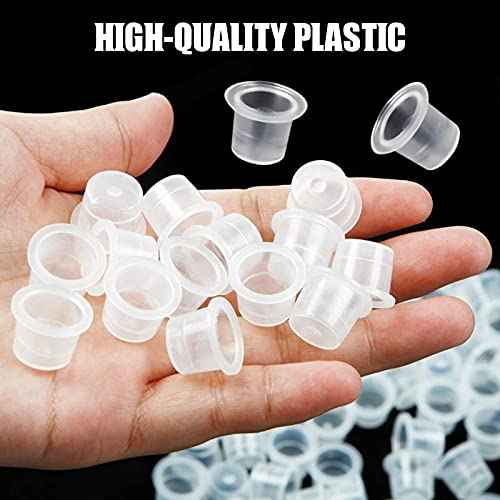 Disposable Small Ink Cups - 1000 Pcs, Microblading & Permanent Makeup Container for Tattoo Ink & Needles