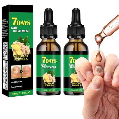 Ginger Nail Treatment Nail Support Nail Care, 7days Nail Treatment, Ginger Nail Growth Serum, Ginger Cuticle Care Oil for Nails,Cuticle Serum for Nails (2Pcs, 1 Fl.oz(pack of 1))