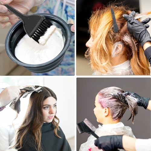 12 Pcs Hair Bleach Kit Professional Hair Coloring Products with Hair Dye Brush, Hair Color Bowl, Earmuffs, Hair Clips for Salon Hair Dye, Hair Color at Home, Hair Highlighting