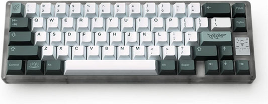 133 Keys Dye Sub PBT Keycaps Cherry Profile Green Botanical Keycaps Set Fit for 60% 65% 75% 95% Mechanical Keyboard Cherry Mx Switches