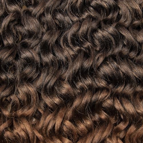 Ocean Wave Crochet Hair Deep Wave Curly Crochet Hair For Women 24inch Hawaii Curly Braiding Hair Synthetic Bohemian Crochet Braid Water Wave Crochet hair Extensions (6Packs, 1B/30)