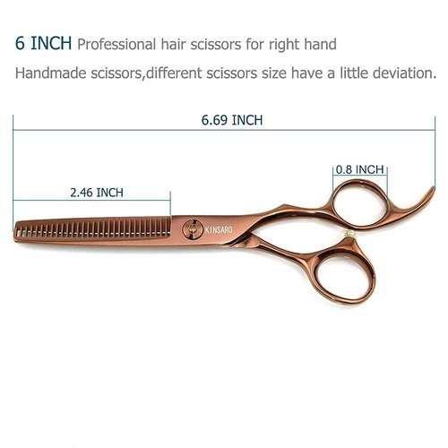 6 Inch Professional Hair Scissors Hair Cutting Shears and Thinning Shears Japan 440C Haircut Scissors Barber Shears Kinsaro