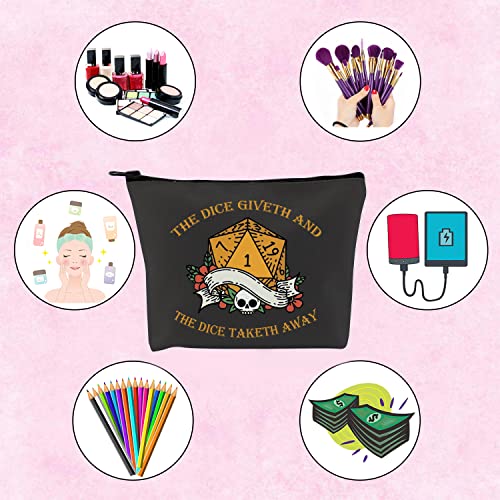 The Dice Giveth and The Dice Taketh Away DM Bag of Holding Zipper Pouch Players Dice Bag