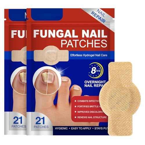 Fungal Nail Patches for Toenails, 42pcs/box Nail Health Care Patches, Overnight Toe Nail Treatments for Damaged Nails Foot Nails Repair and Care (2)