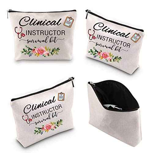 WCGXKO Clinical Instructor Gift Clinical Instructor Survival Kit Funny Cosmetics Bag Makeup Bag For Instructor (Clinical INSTRUCTOR)