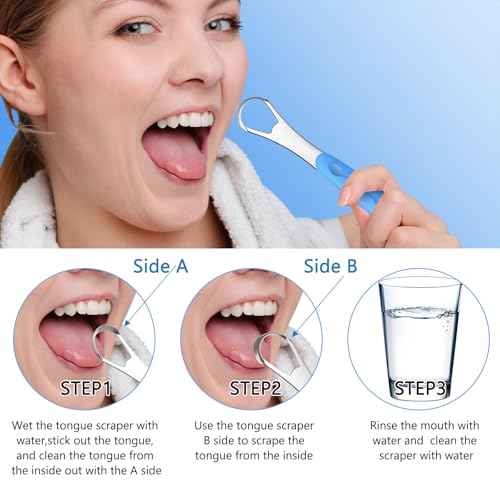 4 Pcs Tongue Scraper Cleaner Adults and Kids Stainless Steel Tongue Brush Metal Tongue Scraper Reduce Bad Breath with Travel Cases for Men Women Oral Mouth, Orange, Black, Green and Blue
