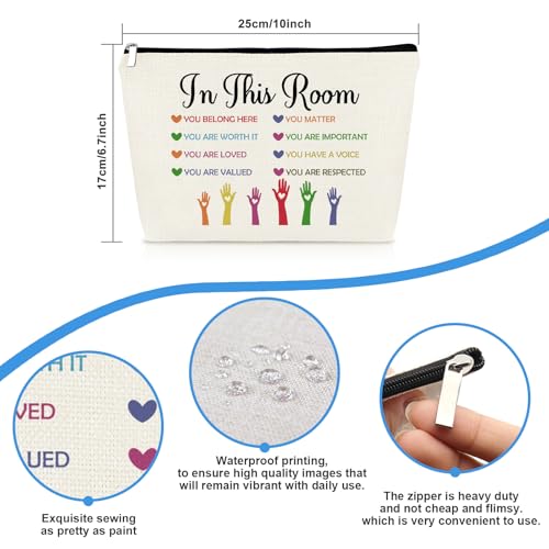 Inspirational Gifts for Family Positive Theme Makeup Bag for Women Encouragement Motivational Gift for Daughter Aunt Niece Sister Mom Cousin Grandma Christmas Birthday Gifts Travel Cosmetic Bag Pouch