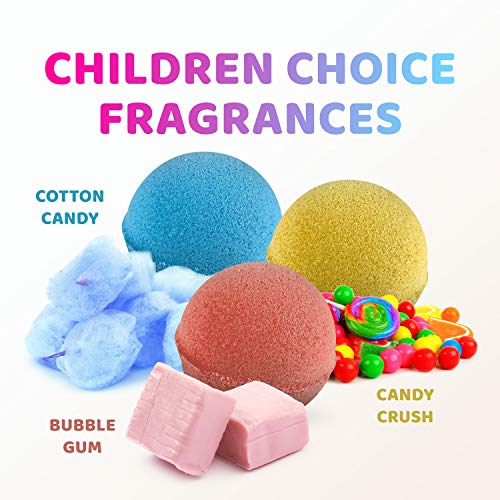 3 Handmade Bath Bombs for Kids with Wild Animals Toys Inside for Boys and Girls ? Big Size Toys Natural and Safe Bath Fizzies - Great Gift Set for Boys and Girls