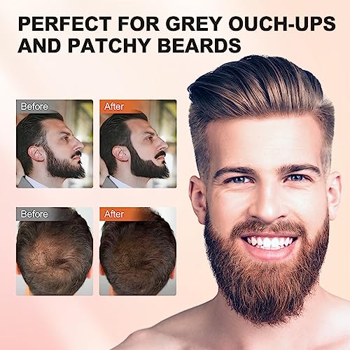 Root Cover Up Hair and Beard Line Powder - Dark Brown for Women's Eyebrows, Men's Gray Hair Coverage, Bald Spots (Dark Brown)