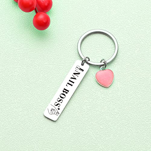 ZNOSVEI Nail Boss Keychain Nail Technician Jewelry Artist Gift Keychain
