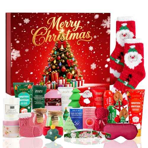 Beauty Advent Calendar 2025, Makeup Advent Calendar for Women, Teen Girls 24 Days, Bath and Body Gifts Sets, Christmas Gifts Baskets, Skincare Beauty Gift Baskets