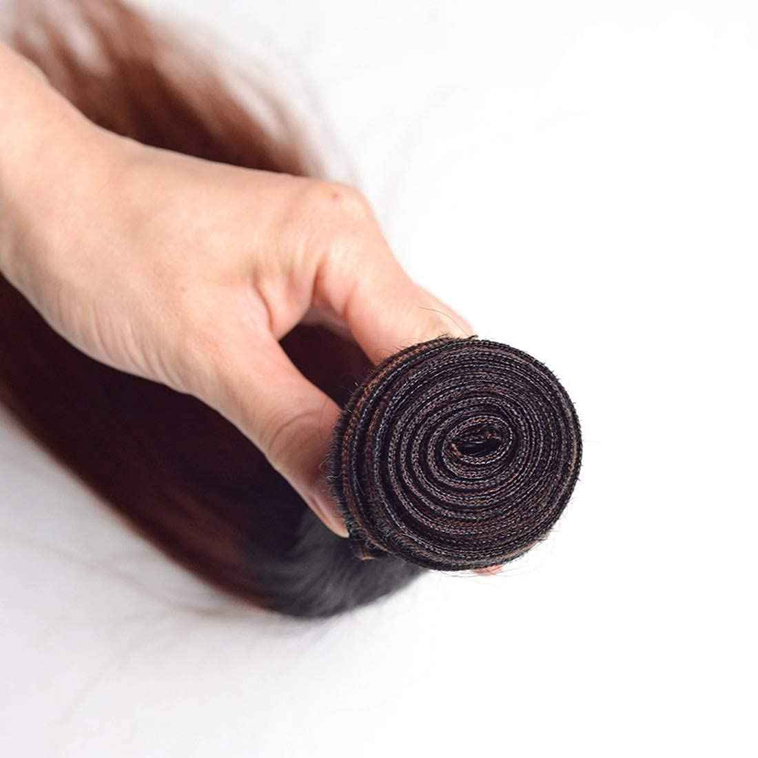 Habiliana Bundles Human Hair 26 28 30 Inch Straight Burgundy T1B/99J Human Hair Bundles 11A Unprocessed Brazilian Virgin Quick Weave Hair Extensions for Black Women