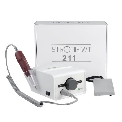 65W Strong Max 211 Electric Nail File Drills for Acrylic Nails 35000RPM 120 Red Manicure Tools Lab Jewelry Jade Wood Carving Tool Grinder