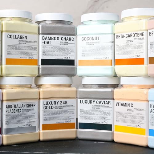 Collagen Jelly Mask ? Jelly Mask for Facials & Vajacial, Mascarilla Hidropl?stica Facial,Esthetician Supplies for All Skin Types (6 Packs)