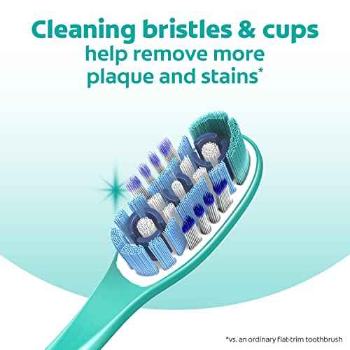 Colgate 360 Whole Mouth Toothbrush, Adult Toothbrushes Medium Bristles, Helps Remove Bad Breath Bacteria and Plaque, Medium Toothbrush Pack, Includes Cheek and Tongue Cleaner, 4 Pack