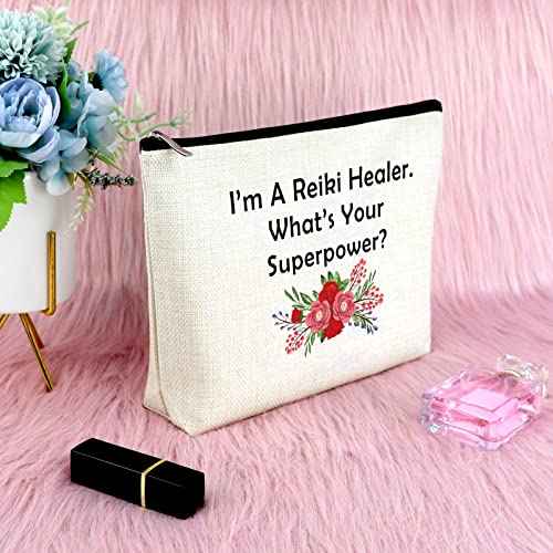 Reiki Master Gift Makeup Bag Thank You Gift for Reiki Healer Motivational Quote Gift for Girls Inspirational Gift for Women Relax Cosmetic Bag Birthday Christmas Gift for Her Travel Cosmetic Pouch