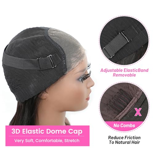 BLY 6x4 HD Lace Glueless Bob Wig Human Hair Ready to Wear and Go Short Bob Lace Pre Cut Wig Afro Kinky Curly 4C Hair 16 Inch for Women Pre Plucked Natural Black Color