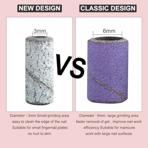 100 Pcs 3mm Professional Small Sanding Bands & 2Pcs Small Mandrel Bit Set for Nail Drill,240# Upgrade Design 3mm Nail File for Manicures and Pedicure with Stainless Steel Shaft