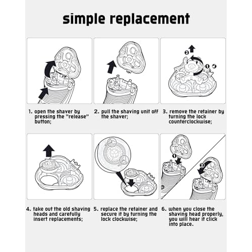 12 Pack SH30 Replacement Heads Compatible with Philips Norelco Shaver 2400 Replacement Blades Compatible with Norelco Replacement Heads for Electric Razor for Men 2400 3900 3800 2300, Gifts for Men