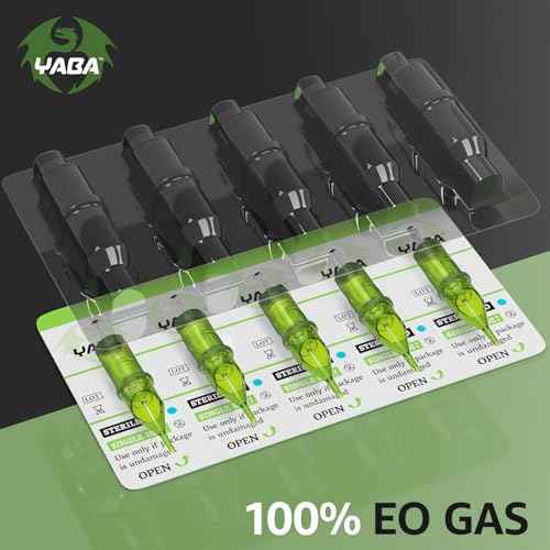 YABA 20Pcs Standard Disposable Tattoo Needles Cartridges Bugpin for Tattoo Artists,Membrane Magnum Tattoo Cartridges Needles for Tattoo Gun (1209CM)