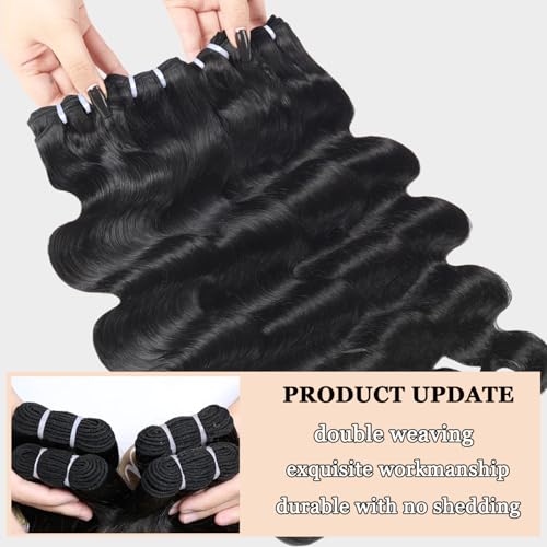 Human Hair Bundles Body Wave 14 16 18 20 Inch 12A Brazilian Hair Body Wave Bundles 100% Unprocessed Virgin Hair Natural Color for Black Women