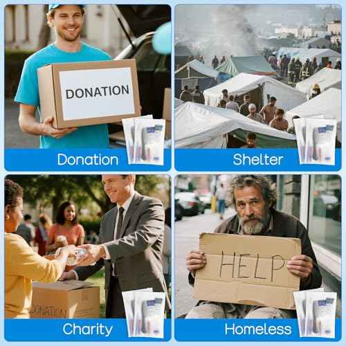 Toiletry Kits Travel Essentials Disposable Hygiene in Bulk, Trial Size Toiletries Supplies Individually Wrapped Traveling Personal Care Items, for Camping, Hotel, Homeless, Charity, 8-in-1 (20-Pack)