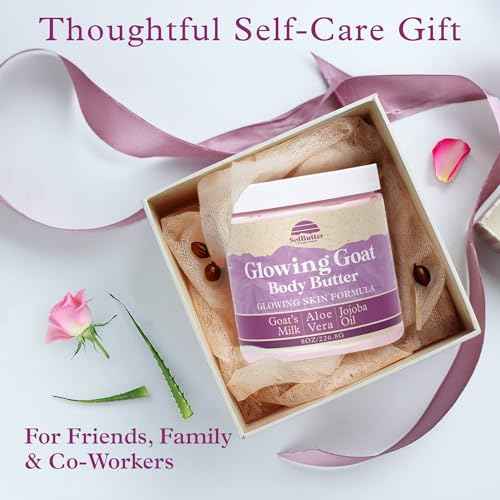 PURPLE CANYON Goat Milk Whipped Body Butter 8oz | Lavender Rose Body Lotion Infused with Jojoba Oil and Aloe Vera| Glowing Skin Natural Lotion for Luxury Self-Care