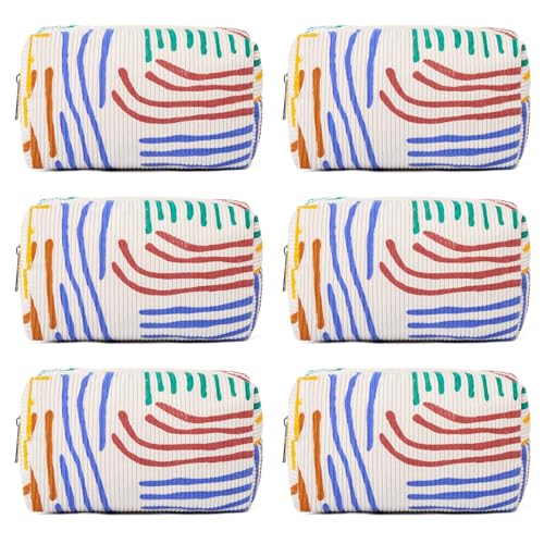 Makeup Bag Preppy Cosmetic Bag Bulk Makeup Pouch Personalize Travel Toiletry Bag Organizer Cute DIY Makeup Brushes Storage Bag for Women