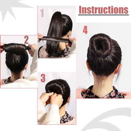 4 Pcs Magic Donut Hair Accessory - Ballet Bun Maker for Women and Kids