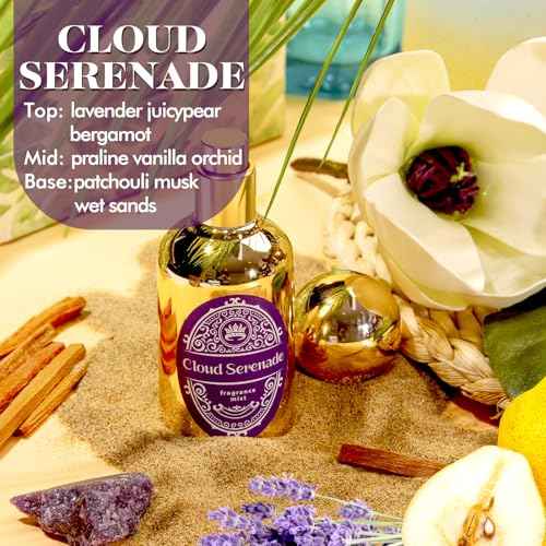 Body Spray for Women, Fragrance Mist, 3 Pack Travel Size Set, 60ml/2.1 fl oz, Vanilla Woods, Cloud Serenade, Jasmine Breeze