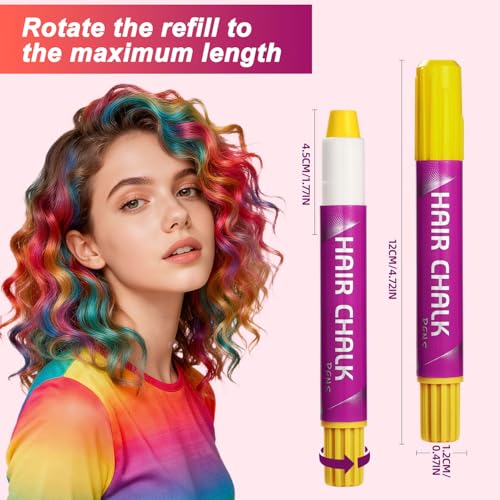 Girls Gifts Hair Chalk £¬10 Color Temporary Kit Low stimulation Washable Hair Dye Colourful Pens.for Makeup Toy Gift for Kids Ages 6-13 Years Old£¬Birthday Gifts Halloween Christmas & Festival Party