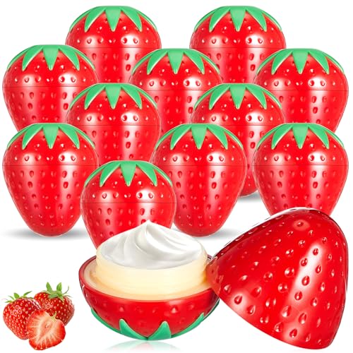 12 Pcs Strawberry Hand Cream Gifts Set for Women, Funny Fruit Hand Cream Gift for Baby Shower, Birthday Day, Fall Holiday Party, Bridal Shower Favors, Bridesmaid Gifts and Wedding Favors Party Supply