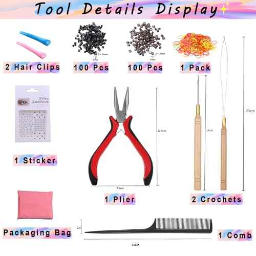 25 Colors Tinsel Hair Extension Heat Resistant With Tool,48 Inches 6000 Strands Fairy Hair extension kit for Halloween Cosplay Christmas New Year Birthday Theme Party,Highlights Sparkling Glitter Hair