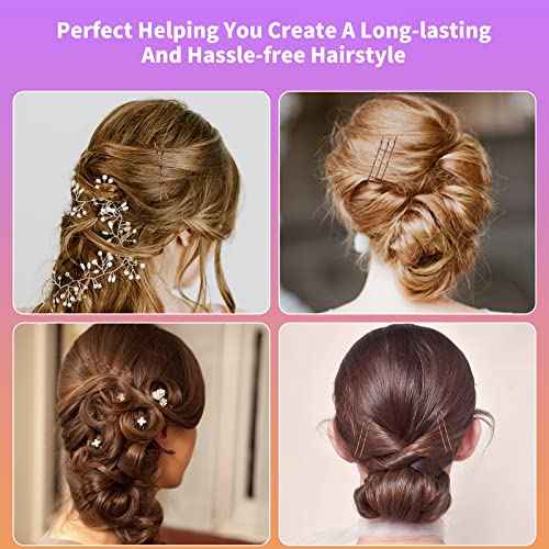 400Pcs Bobby Pins Brown, Cyluer Bobby Pin, 2 Inch Premium Bobby Pins Secure Hold & Pain Free For Women Girls and Kids, Invisible Wave Hair Pins Bulk With Storage Case, Suitable For Various Hairstyles