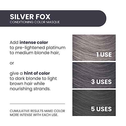 ALOXXI InstaBoost Conditioning Color Mask in Silver Fox, Deposits Silver Color and Deeply Conditions Hair, 6.8 Fl Oz