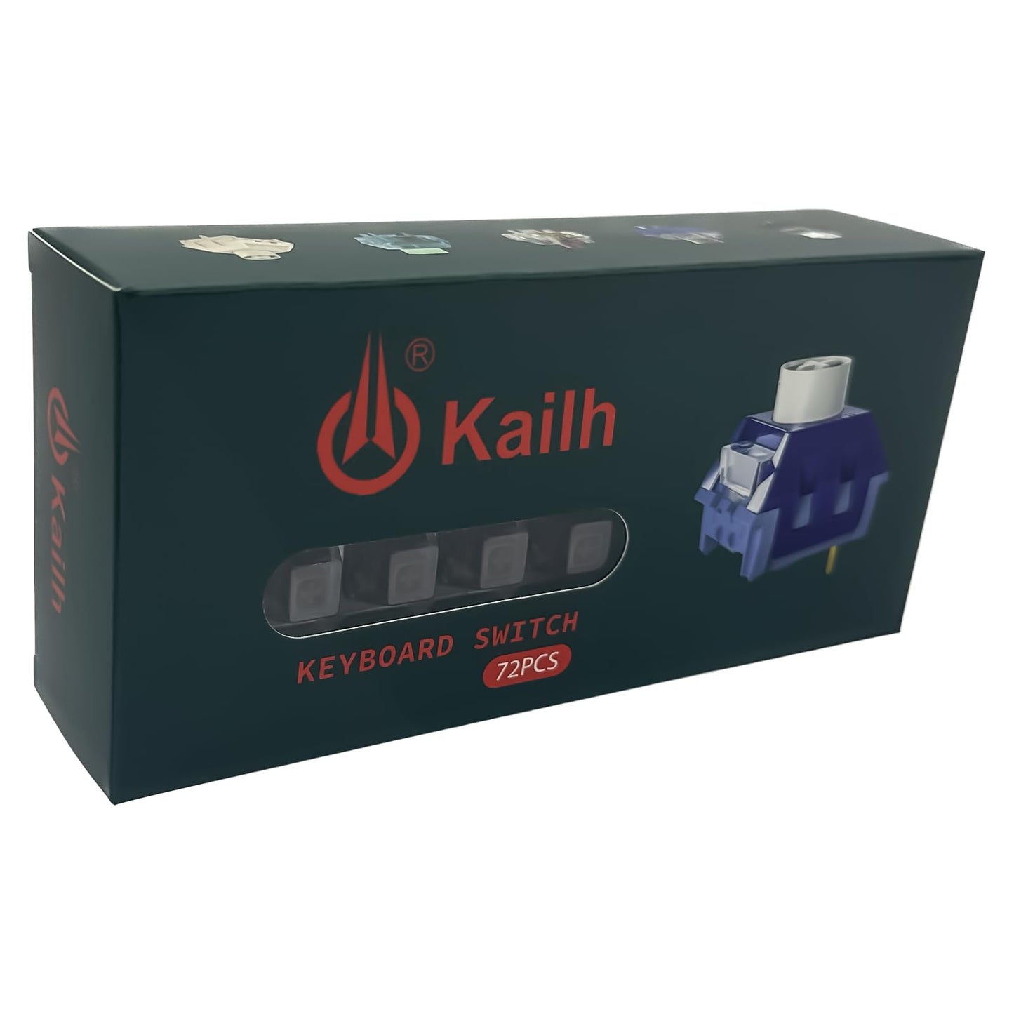Zjmehty Kailh Box Brown Switches for Mechanical Keyboard,3-Pin 45gf Tactile/Factory Lubed/Dust&Waterproof Switches(Kailh Box Brown,72Pcs)
