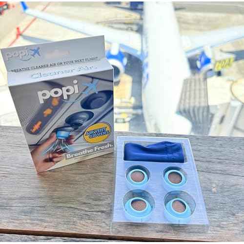 Popi Airplane Vent Cover Hygienic Silicone, Activated Carbon and Pure Copper, Slip On Design for 2 People, Fits All Airplanes