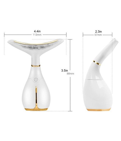 Red Light Facial Massager, Skin Care Tools for Face & Neck Beauty Device, 3 in 1 Face Massager Tool with LED, Thermal, Vibration, Tightenings, Rejuvenation for Women