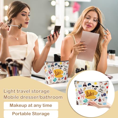 Gilmore Makeup Bag, TV Show Merchandise Fans Gifts, Luker's Dinner Inspired Presents, Cosmetic Toiletry Case with Zipper, Travel Essentials Organizer for Women/Sister/Friend