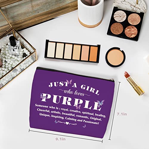 Wenboco Purple Gifts for Women Purples Accessories Purple Stuff Purples Butterfly Gifts Makeup Bag Inspirational Birthday Graduation Gift for Her Female Mother Sister Friends Travel Toiletries Bag