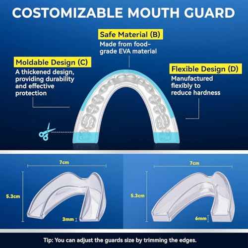 Mouth Guard for Grinding Teeth at Night: Mouth Guard for Sleeping - Night Guard for Teeth Grinding (Two Sizes /4 Packs)