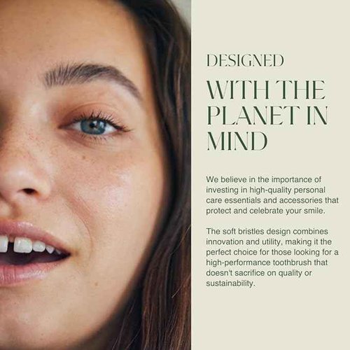 Biodegradable and Eco-Friendly Bamboo Toothbrush 12-Pack - BPA Free Soft Bristle - Dentist-Approved and All-Natural with "Hello Gorgeous" Etched on Handles by Plus Ultra