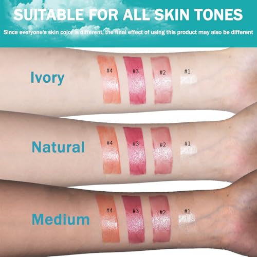 4pcs Lip Tint Hydrating, Moisturizing Lip Oil Balm, Long Lasting Waterproof Lip Gloss Non-Stick Cup Lipstick Set, Natural Ingredients Strong Moisturizing Lipstick