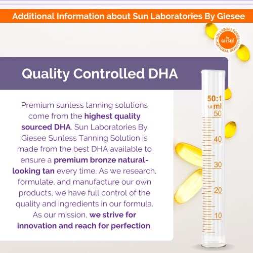 Sun Laboratories By Giesee Ultra Dark Spray Tan Solution 1/2 Gallon - Professional Sunless Tanning Spray for Airbrush Tan, Self Tanner Mist, Sun Tanning Lotion, Fake Tan