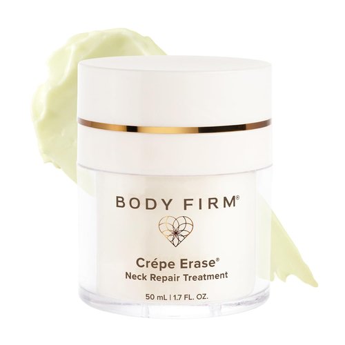 BODY FIRM Crepe Erase Neck Repair Treatment, Anti Aging Retinol Cream with Peptides, Shea Butter, Vitamin E, Squalane Oil, Wrinkle Cream for Crepey Skin Care and Firming Elasticity, 1.7 FL Oz