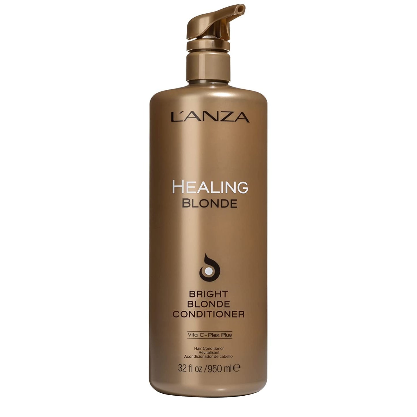 L’ANZA Healing Blonde Bright Conditioner, Formulated for Natural & Decolorized Blonde Hair - Boosts Shine & Brightness while Healing, with Sulfate-free, Paraben-free, Gluten-free Formula (32 Fl Oz)