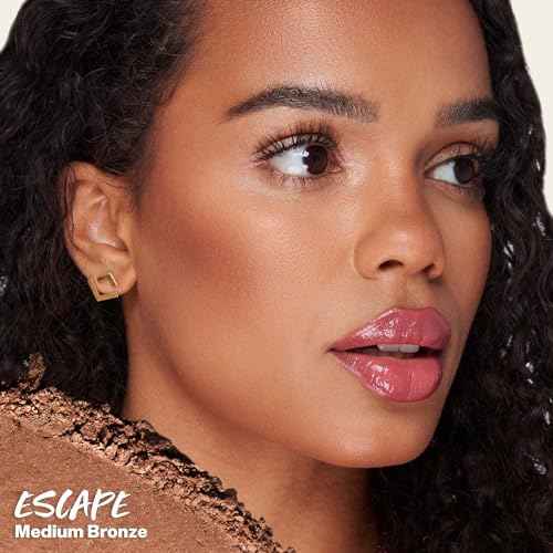 Kosas Sun Show Glowy Warmth Baked Bronzer - Contouring Powder for Cheekbones, Nose & Jawline - Enriched with Concentrated Fatty Acids - Talc-Free, Vegan & Hypoallergenic - Escape