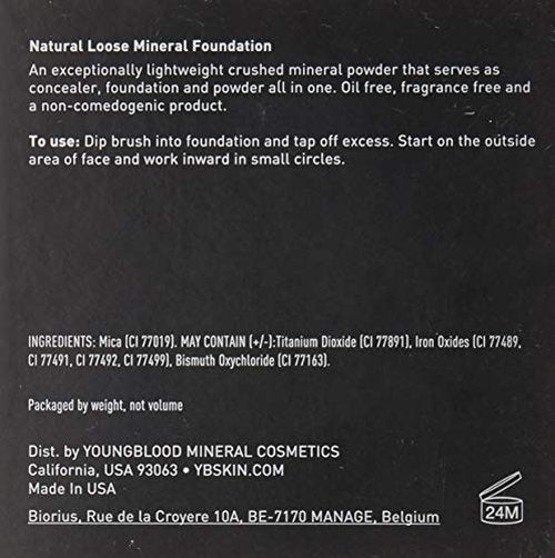 Youngblood Loose Mineral Foundation, Cool Beige | Loose Face Powder Foundation Mineral Illuminating Full Coverage Oil Control Matte Lasting | Vegan, Cruelty Free (Pack of 2)