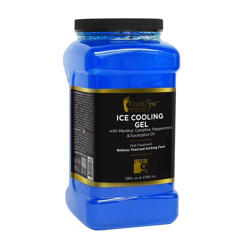 Foot SPA - Massage Cooling Gel for Pedicure Treatment with Menthol, Camphor, Peppermint and Eucalyptus Oil, Professional Strength Foot and Leg Ice Cooling Gel Therapy
